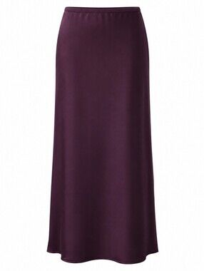 Aritzia XS Burgundy Satin Maxi Skirt